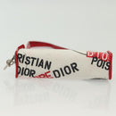 Christian Dior Lipstick case Cosmetic Pouch Canvas White Auth 134881-5