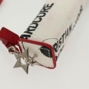 Christian Dior Lipstick case Cosmetic Pouch Canvas White Auth 134881-8