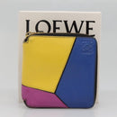 LOEWE Puzzle Anagram Compact Wallet Leather Yellow Auth 134882-12