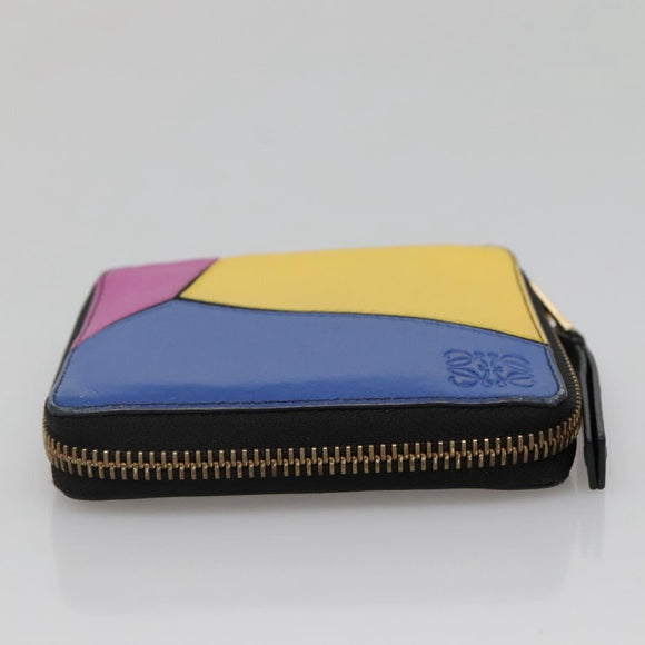 LOEWE Puzzle Anagram Compact Wallet Leather Yellow Auth 134882