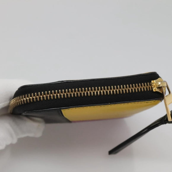 LOEWE Puzzle Anagram Compact Wallet Leather Yellow Auth 134882