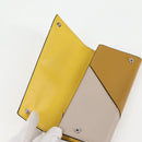 LOEWE Puzzle Anagram Long Wallet Leather Yellow Auth 134883M-7