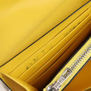 LOEWE Puzzle Anagram Long Wallet Leather Yellow Auth 134883M-8