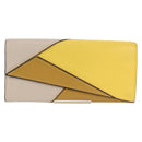 LOEWE Puzzle Anagram Long Wallet Leather Yellow Auth 134883M-13