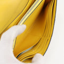 LOEWE Puzzle Anagram Long Wallet Leather Yellow Auth 134883M-24