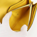 LOEWE Puzzle Anagram Long Wallet Leather Yellow Auth 134883M-9