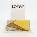 LOEWE Puzzle Anagram Long Wallet Leather Yellow Auth 134883M-12