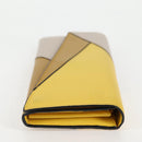 LOEWE Puzzle Anagram Long Wallet Leather Yellow Auth 134883M-4