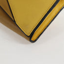 LOEWE Puzzle Anagram Long Wallet Leather Yellow Auth 134883M-15