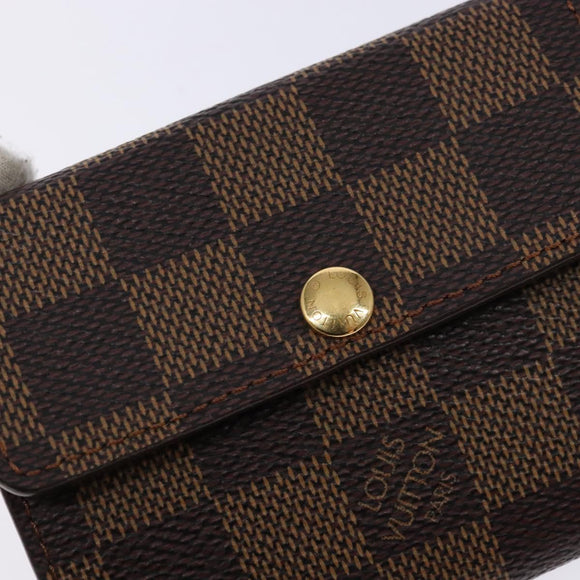 LOUIS VUITTON Damier Ebene Ludlow Coin Purse N62925 LV Auth 134884