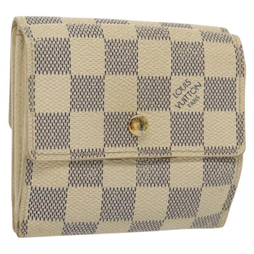 LOUIS VUITTON Damier Azur Portefeuille Elise Trifold Wallet N61733 Auth 134886