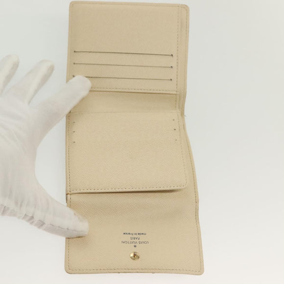 LOUIS VUITTON Damier Azur Portefeuille Elise Trifold Wallet N61733 Auth 134886