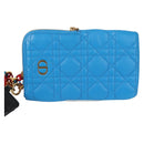 Christian Dior Canage Pouch Leather Blue Red black Auth 134892M-2