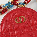Christian Dior Canage Pouch Leather Blue Red black Auth 134892M-23