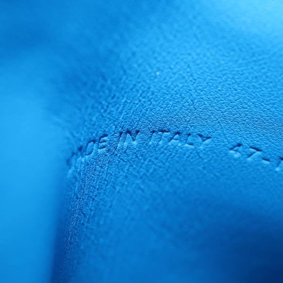 Christian Dior Canage Pouch Leather Blue Red black Auth 134892M