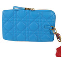 Christian Dior Canage Pouch Leather Blue Red black Auth 134892M-3