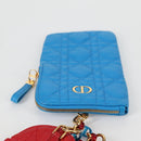 Christian Dior Canage Pouch Leather Blue Red black Auth 134892M-4