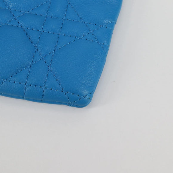 Christian Dior Canage Pouch Leather Blue Red black Auth 134892M