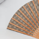GUCCI GG Supreme Japanese Fan PVC Beige Gold 661734 Auth 134893M-14