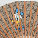 GUCCI GG Supreme Japanese Fan PVC Beige Gold 661734 Auth 134893M-9