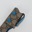 GUCCI GG Supreme Japanese Fan PVC Beige Gold 661734 Auth 134893M-21