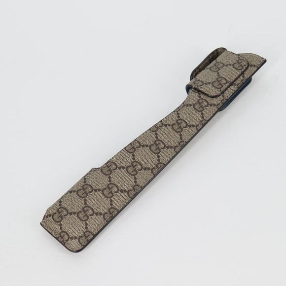 GUCCI GG Supreme Japanese Fan PVC Beige Gold 661734 Auth 134893M