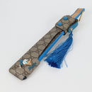 GUCCI GG Supreme Japanese Fan PVC Beige Gold 661734 Auth 134893M-12