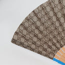 GUCCI GG Supreme Japanese Fan PVC Beige Gold 661734 Auth 134893M-2