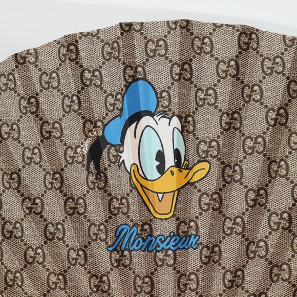 GUCCI GG Supreme Japanese Fan PVC Beige Gold 661734 Auth 134893M