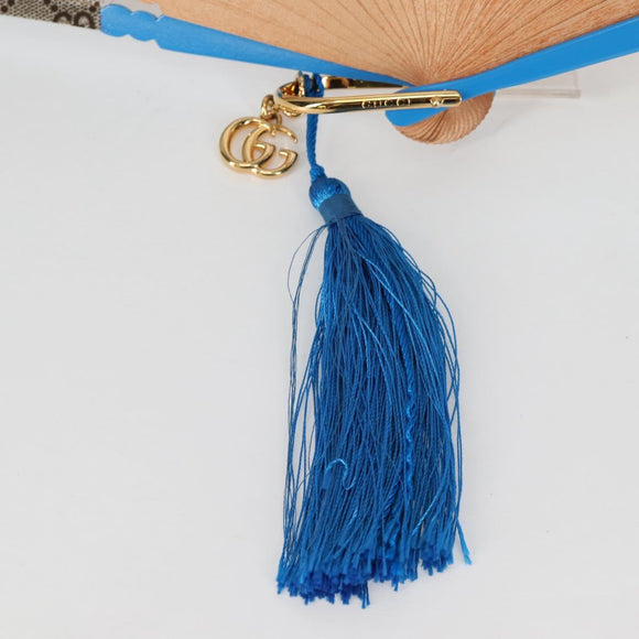 GUCCI GG Supreme Japanese Fan PVC Beige Gold 661734 Auth 134893M