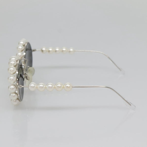 CHANEL Glasses metal Silver tone CC Auth 134897M