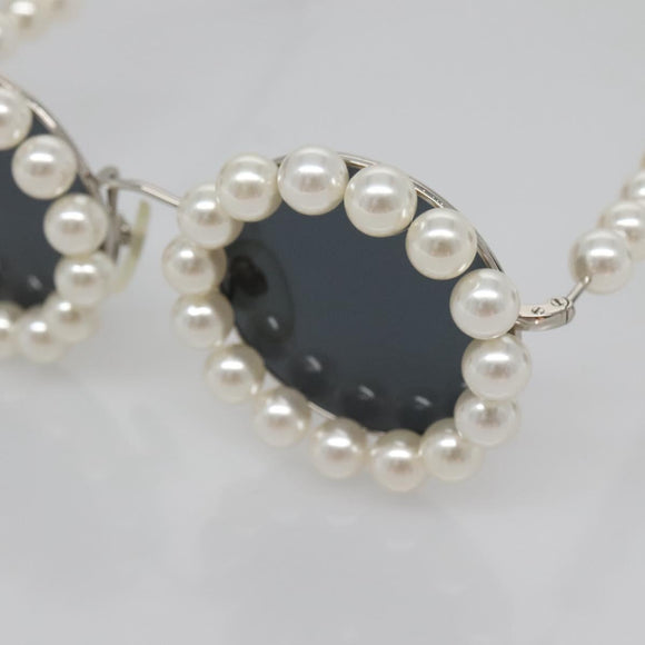 CHANEL Glasses metal Silver tone CC Auth 134897M