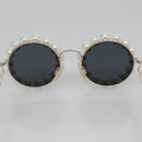 CHANEL Glasses metal Silver tone CC Auth 134897M-8