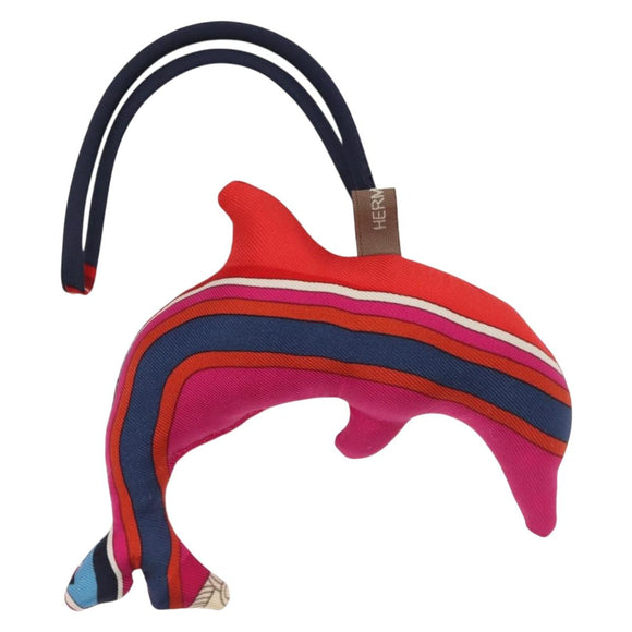 HERMES Bag Charm Silk Purple Auth 134898M