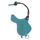 HERMES Paddock Cell Bag Charm Leather Purple Auth 134899M-1