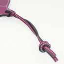 HERMES Paddock Cell Bag Charm Leather Purple Auth 134899M-6