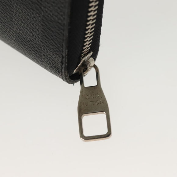 LOUIS VUITTON Damier Graphite Zippy Organizer Long Wallet N63002 Auth 134904