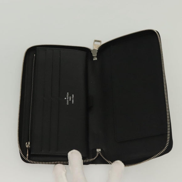 LOUIS VUITTON Damier Graphite Zippy Organizer Long Wallet N63002 Auth 134904