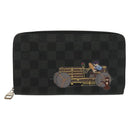 LOUIS VUITTON Damier Graphite Zippy Organizer Long Wallet N63002 Auth 134904-13