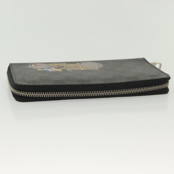 LOUIS VUITTON Damier Graphite Zippy Organizer Long Wallet N63002 Auth 134904