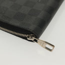 LOUIS VUITTON Damier Graphite Zippy Organizer Long Wallet N63002 Auth 134904-14