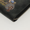 LOUIS VUITTON Damier Graphite Zippy Organizer Long Wallet N63002 Auth 134904-15