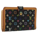 LOUIS VUITTON Multicolor Portefeuille Viennois Wallet Black M92988 Auth 134906-1