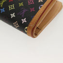 LOUIS VUITTON Multicolor Portefeuille Viennois Wallet Black M92988 Auth 134906-16