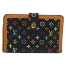 LOUIS VUITTON Multicolor Portefeuille Viennois Wallet Black M92988 Auth 134906-13