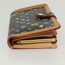 LOUIS VUITTON Multicolor Portefeuille Viennois Wallet Black M92988 Auth 134906-3
