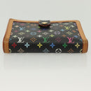 LOUIS VUITTON Multicolor Portefeuille Viennois Wallet Black M92988 Auth 134906-6