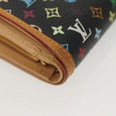 LOUIS VUITTON Multicolor Portefeuille Viennois Wallet Black M92988 Auth 134906-7