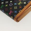 LOUIS VUITTON Multicolor Portefeuille Viennois Wallet Black M92988 Auth 134906-14