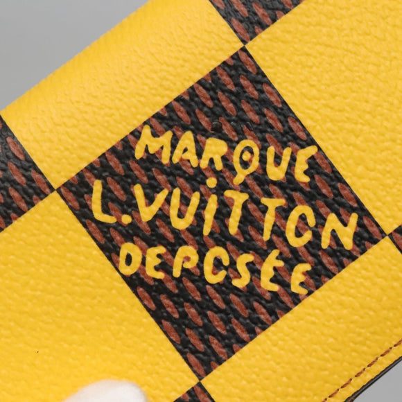 LOUIS VUITTON Damier Pop Organizer De Poch Card Case Yellow N40596 Auth 134907M